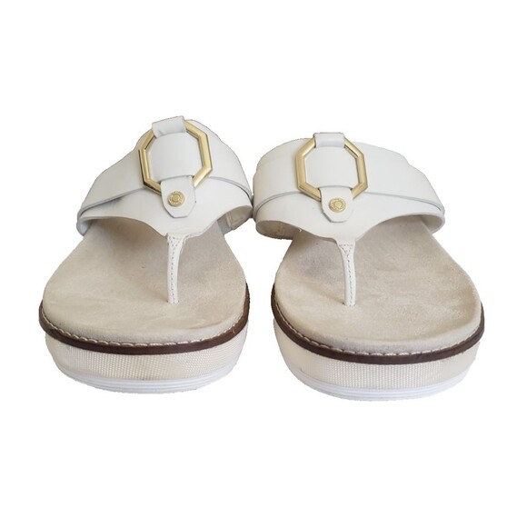 Cole Haan Original Grand Flatform Ivory Leather Thong Sandals  Women's Size 10B - Picture 3 of 11